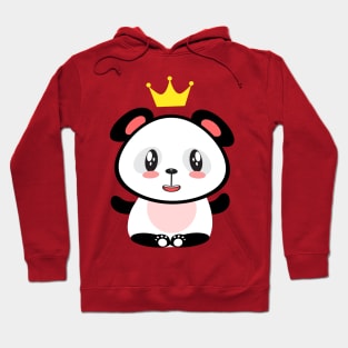 panda king kawaii style Hoodie